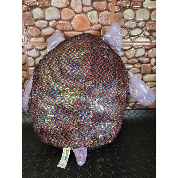 SHIMMEEZ, Large Size Leo Owl, Sequin Plush Stuffed Animal #A82 - Picture 2 of 6